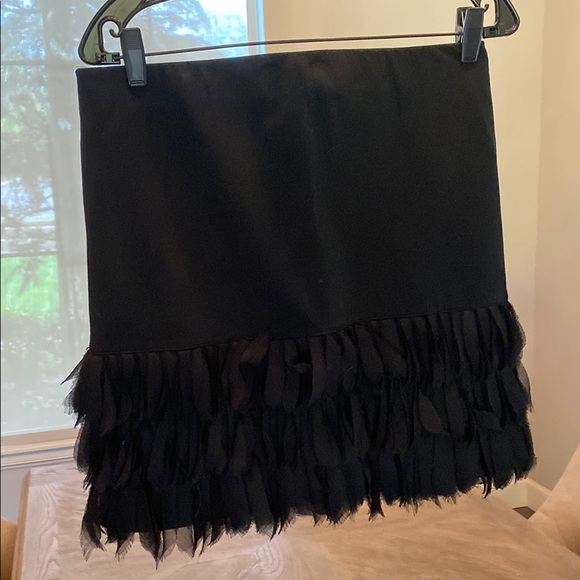 Ann Taylor Dresses & Skirts - Ann Taylor Black Ruffled Mini Skirt Cocktail